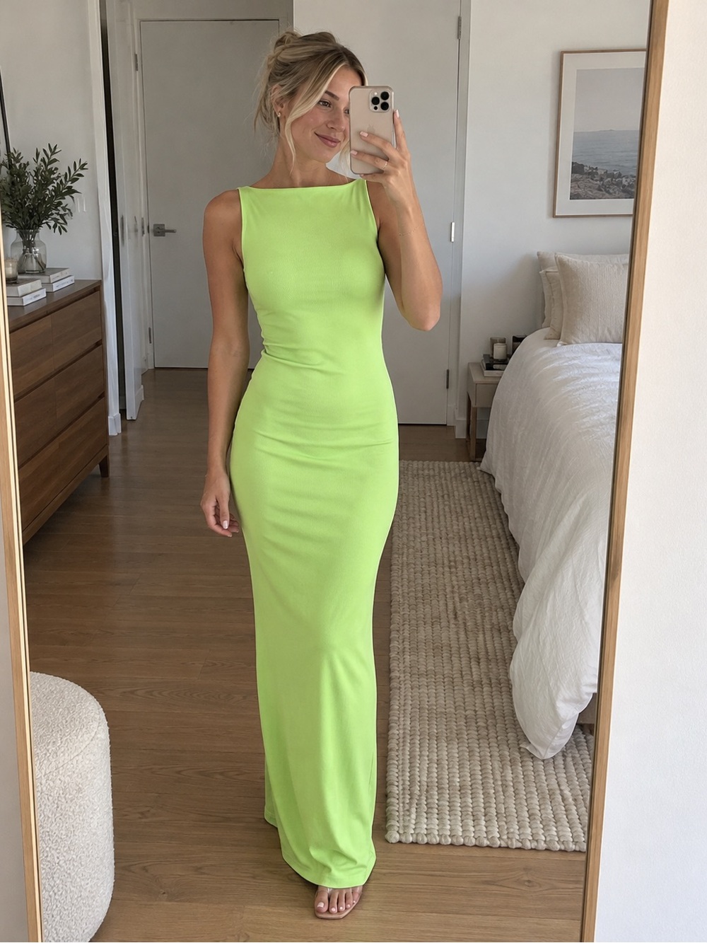 ZARA Neon Lime Green dress
